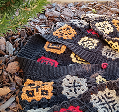 Ravelry: Multi-Colour Mosaic Granny Cropped Cardigan pattern by