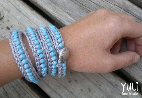 Wrap around crochet armbånd - Yuli Nilssen