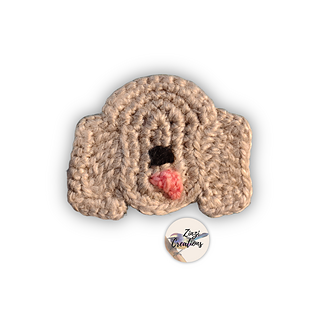 DK (8ply) Bamboo Wool in Sand. With added nose and tongue surface crochet.