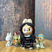 Labubu Halloween Costume Wednesday pattern 
