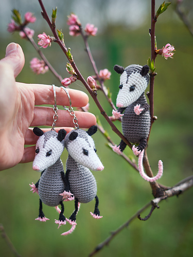 Opossum Keychain