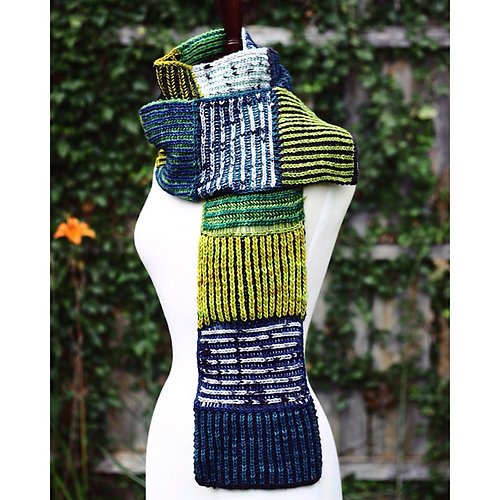 Ravelry: Modular Brioche Scarf pattern by Lavanya Patricella