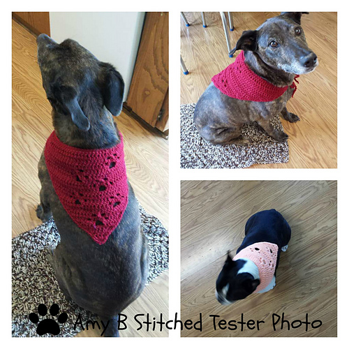 Meandering Paw Prints Pet Scarf photo 2