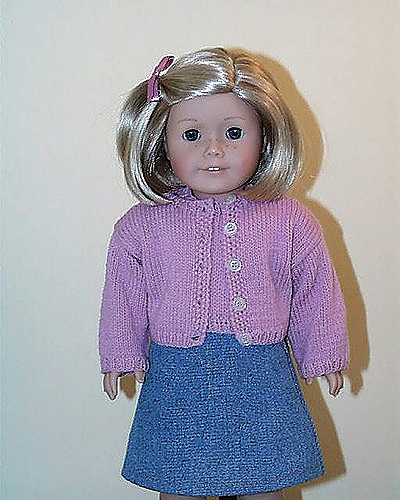 Very Easy Cardigan for American Girl or 18" Doll photo 1