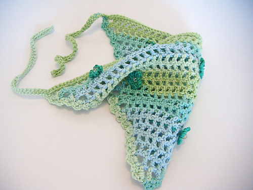 Summer crochet hair scarf
