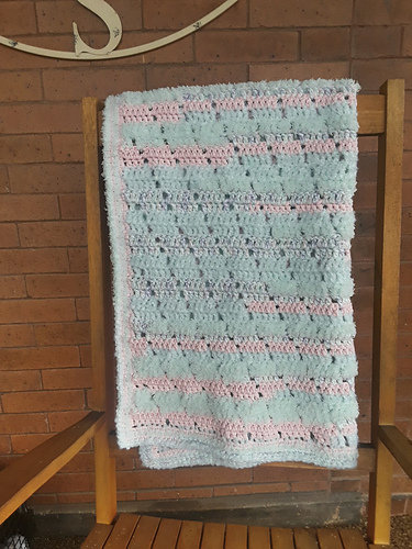 Fuzzy Diagonals Baby Blanket photo 6