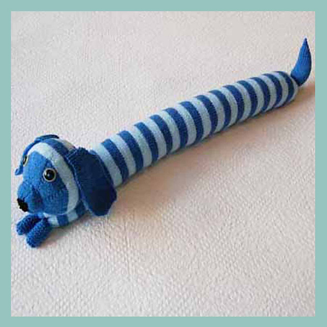 free knitting pattern for dog draught excluder