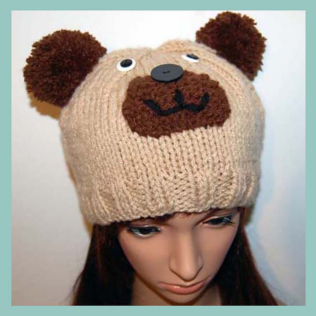 Teddy bear beanie hat Clearance