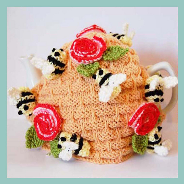 Ravelry Honey Beehive Tea Cosy pattern by Adel Kay