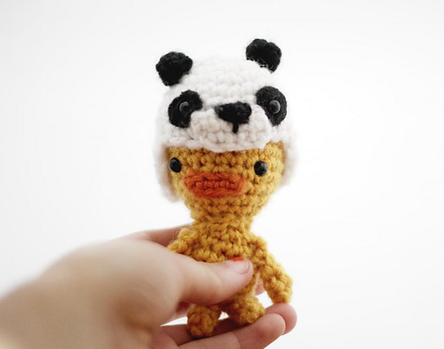 Duck with Panda Hat Amigurumi photo 1