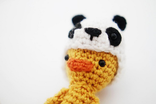 Duck with Panda Hat Amigurumi photo 2