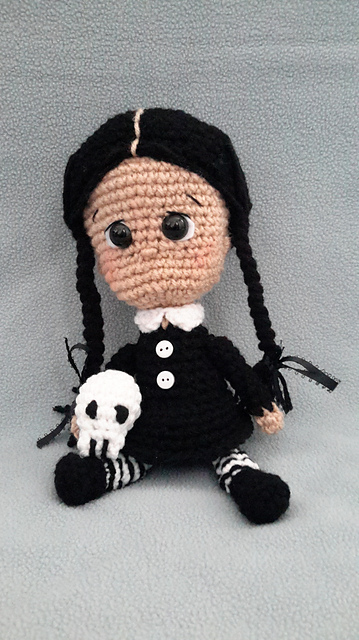 Ravelry: afrsss' Wednesday Addams Chibi Doll