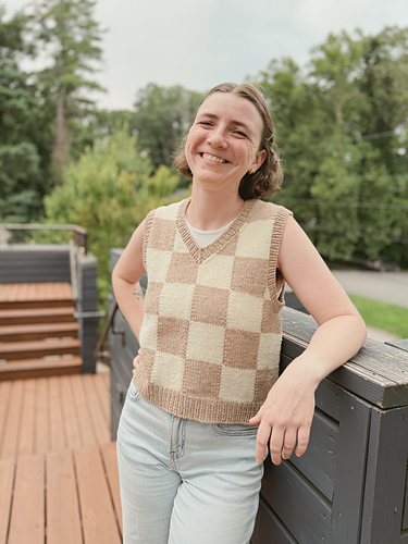 トップス Check Pattern Design Fur Western Vest Check Pattern Design Fur Western Vest Iconic Leather Western