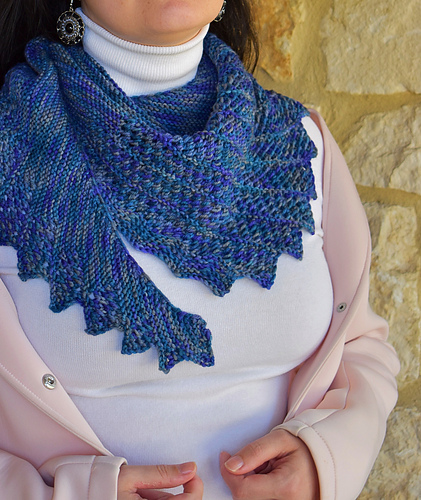 Ravelry: Dragon Wing Triangular Scarf pattern by Aida Legrand