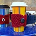 Cup Cozy with an Edge pattern 