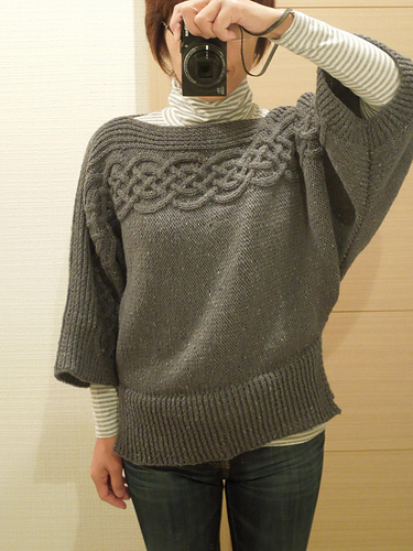 Cabled Dolman Sweater ケーブルのドルマンセーター 다른 모습 1