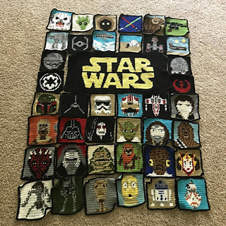 Laid out all the squares to decide where to put them before connecting them