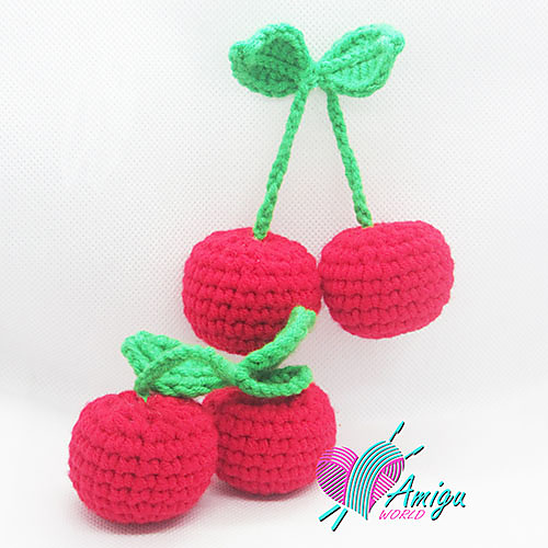 Søte kirsebær amigurumi - Amigu World