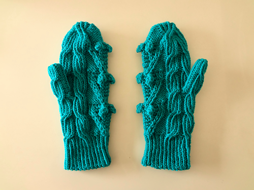 Lover's Cable Mittens ラヴァーズ・ケーブルのミトン 다른 모습 1