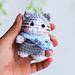 Gray Cat Keychain pattern 