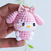 Tiny My Melody Keychain pattern