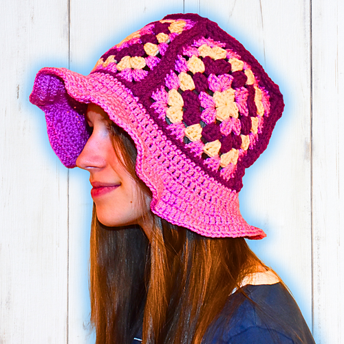 Granny Square Bucket Hat