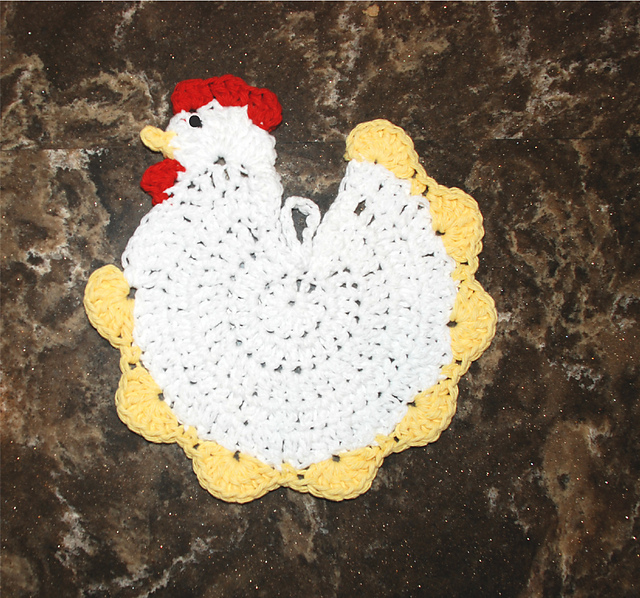 Ravelry Chicken Potholder pattern by Amy Lehman