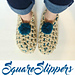 Beginner Square Slippers pattern 