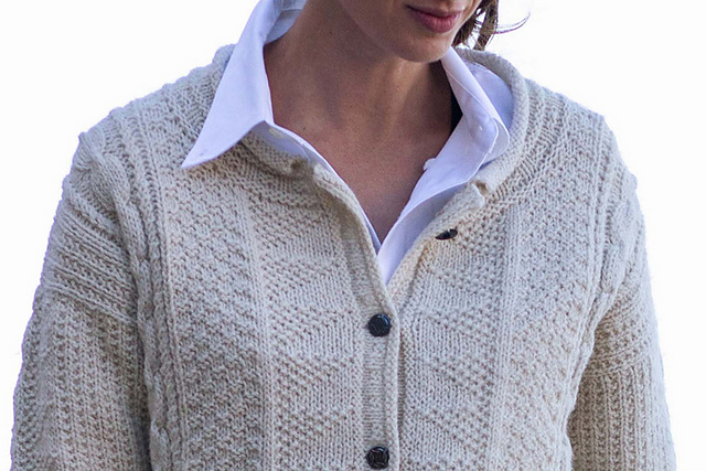 Classic Gansey Cardigan pattern by Beth 