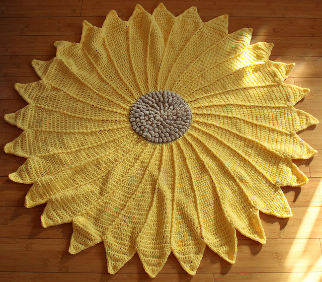 sunflower baby blanket