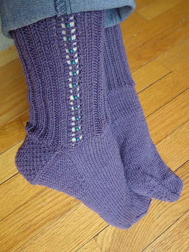 Ravelry: Prima Bella Beaded Sock pattern by Anna Viadero