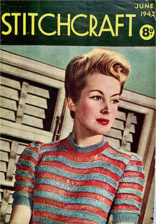 The Economy Jumper on the cover of Stitchcraft magazine of June 1942.