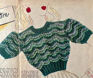 The February 1946 issue of Home Notes magazine featured this feather stitch pattern.