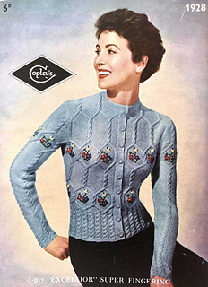 Copley’s original pattern number 1928 for a Lady’s Tyrolean Jumper Coat.