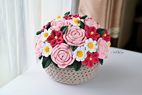 Basket full of flowers