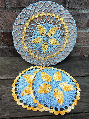 Pineapple Popcorns Potholder Set #PD-420 photo 1