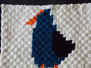 Ravelry: Pukeko bird ( purple swamphen ) - C2C pattern by artandsun