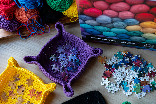 Puzzle Piece Sorter Bowls