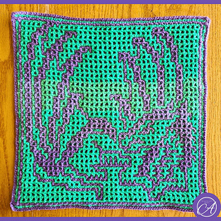 Interlocking sample crocheted by ScorpiosHook