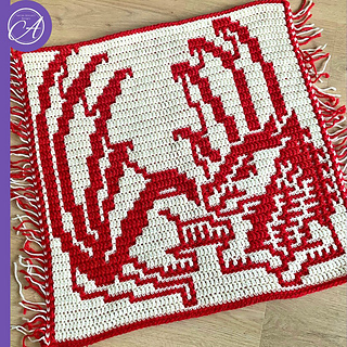 Mosaic sample crocheted by Eva