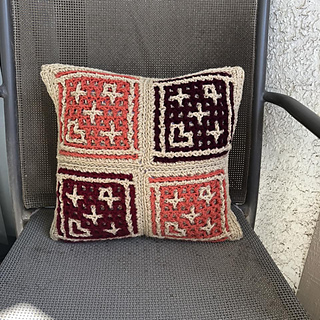 Pillow crocheted by Nancy McKain