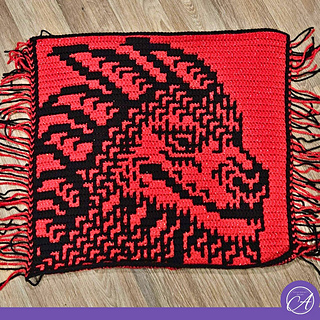 Overlay mosaic crochet sample by Karen