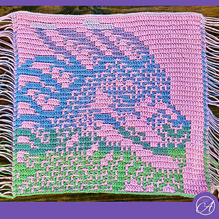 Overlay mosaic crochet sample by Sandi Willoughby