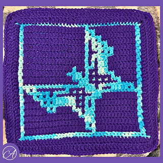 Overlay mosaic crochet sample by Deahanna Hernandez Lieb