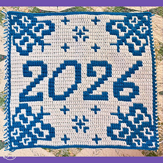 Mosaic crochet sample by Teresa