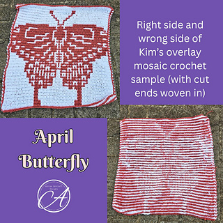 Overlay mosaic crochet sample by Kim