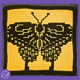 Overlay mosaic crochet sample by Erin Carlson