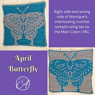 Interlocking crochet sample by Monique