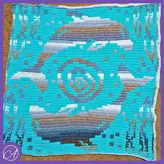 Mosaic (adjusted, solid) crochet sample by Henriette Van Wyck