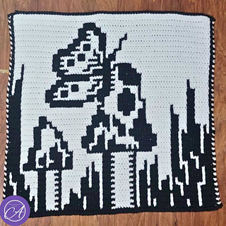 Overlay mosaic crochet sample by Marie Sparks